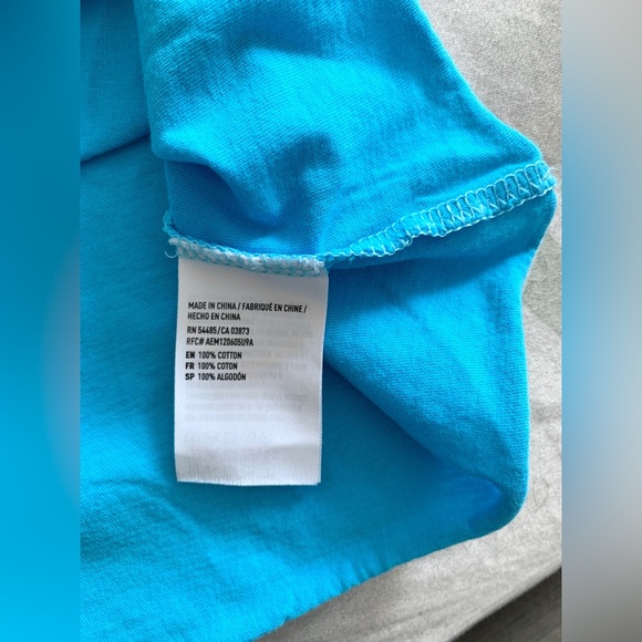 🌟PRICE DROP🌟 LIKE NEW! AMERICAN EAGLE “Live Your Life” blue cropped TANK TOP - Picture 4 of 4